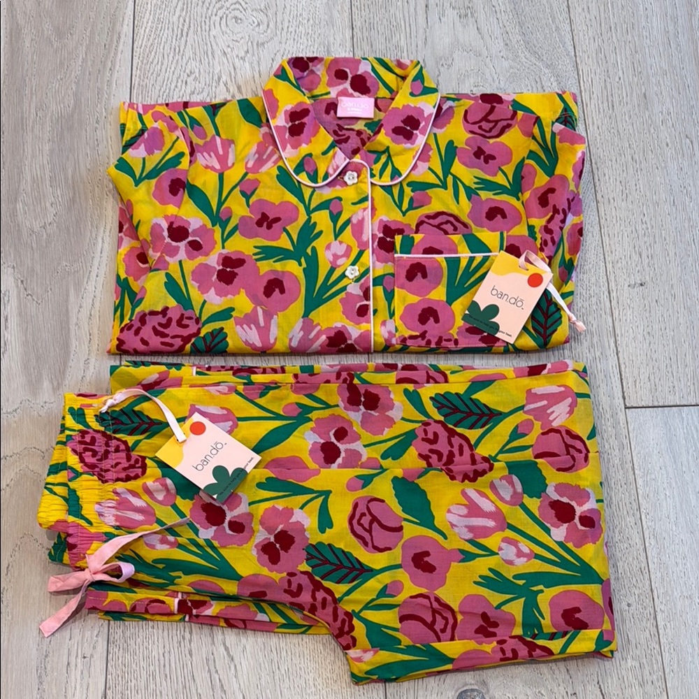 Ban.do Floral Print Pajamas in Size XS | Brand New With Tags